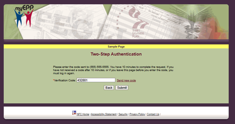Two-Step Authentication - Verification Code
